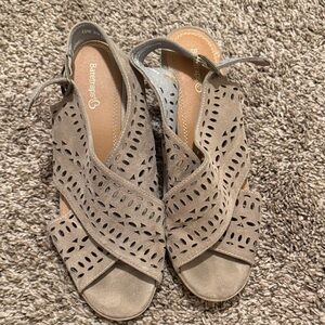 BareTraps Women's Taupe Cutout Sandals